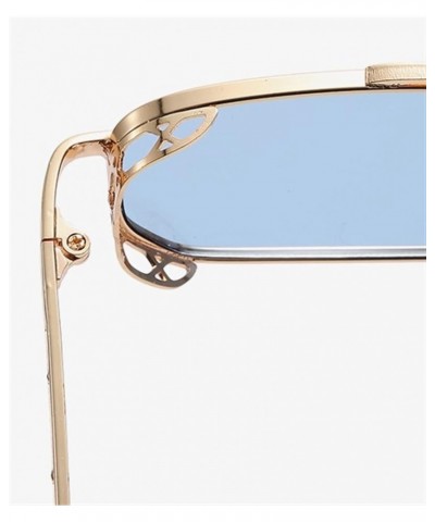 Metal Square Large Frame Men and Women Hip-hop Prom Party Decorative Sunglasses (Color : C, Size : 1) 1 E $13.57 Designer