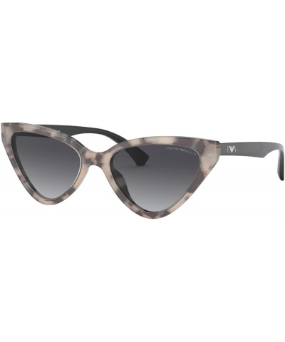 Emporio Armani Women's EA4136 Cat Eye Sunglasses, Shiny Pink Havana/Gradient Grey, 55 mm $47.69 Cat Eye