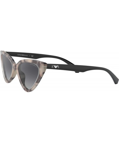 Emporio Armani Women's EA4136 Cat Eye Sunglasses, Shiny Pink Havana/Gradient Grey, 55 mm $47.69 Cat Eye