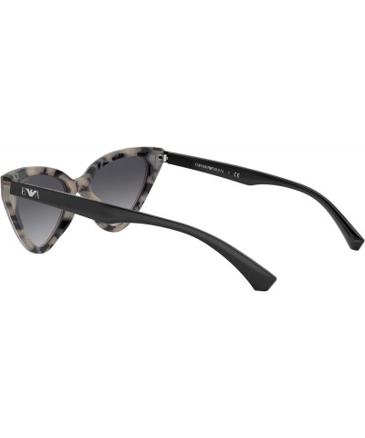 Emporio Armani Women's EA4136 Cat Eye Sunglasses, Shiny Pink Havana/Gradient Grey, 55 mm $47.69 Cat Eye