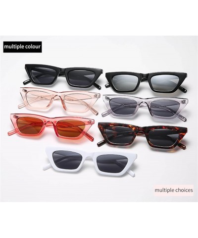 Retro Small Frame Cat Eye Men's and Women's Sunglasses (Color : G, Size : Medium) Medium B $18.20 Designer