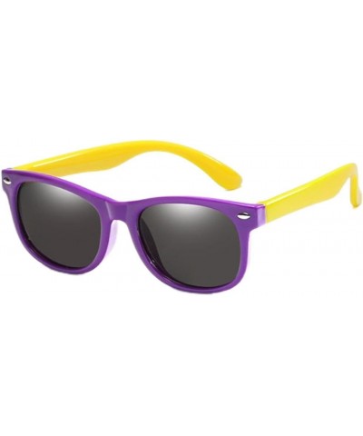 Kids Polarized Sunglasses Purple Yellow $8.09 Designer