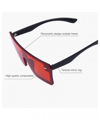 2185 Womens Sunglasses Oversized Baseball Sunglasses Cute Glasses 100% UV Protection Red No.5 $17.88 Sport