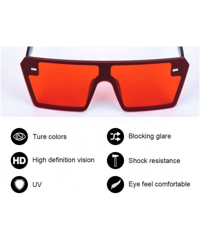 2185 Womens Sunglasses Oversized Baseball Sunglasses Cute Glasses 100% UV Protection Red No.5 $17.88 Sport