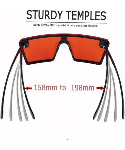 2185 Womens Sunglasses Oversized Baseball Sunglasses Cute Glasses 100% UV Protection Red No.5 $17.88 Sport