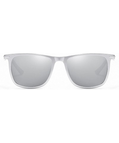 Classic Aviator Sunglasses Polarized Al-Mg alloy Driving Sunglasses 100% UV Blocking Silver Silver $19.98 Aviator