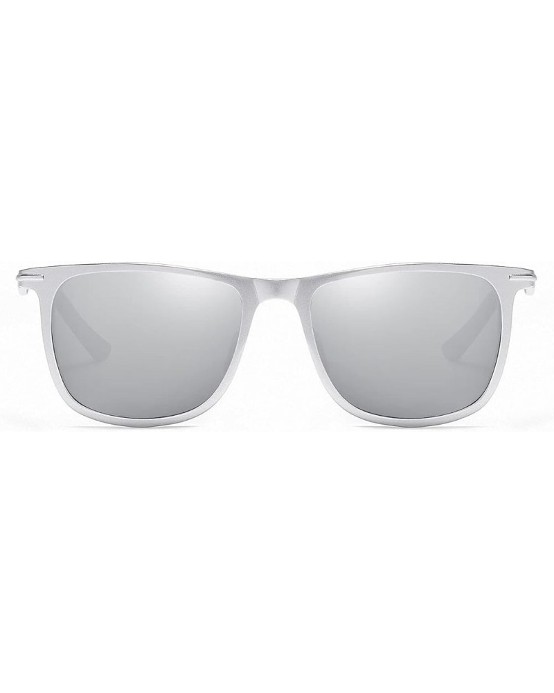 Classic Aviator Sunglasses Polarized Al-Mg alloy Driving Sunglasses 100% UV Blocking Silver Silver $19.98 Aviator