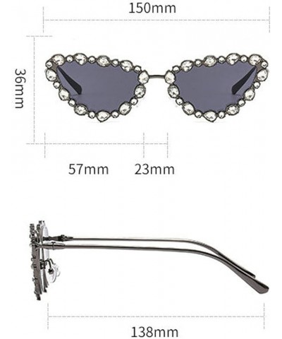 Shiny Retro Cat Eyes Rhinestone Sunglasses Women 2023 Luxury Design Sun Glasses Eyewear UV400 Diamond Vintage Shades Light Te...