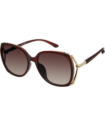 Women's 1092sp Glamorous Bling Uv400 Protective Square Sunglasses. Cool Gifts for Her, 57 Mm Brown $13.62 Square