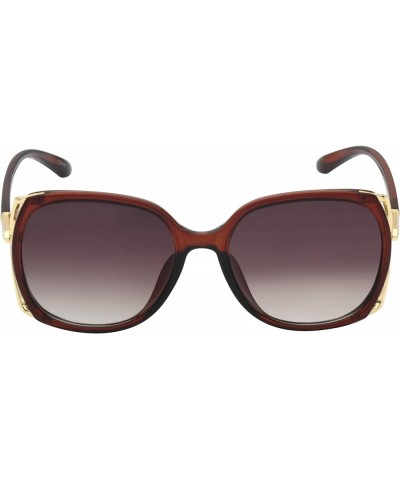 Women's 1092sp Glamorous Bling Uv400 Protective Square Sunglasses. Cool Gifts for Her, 57 Mm Brown $13.62 Square