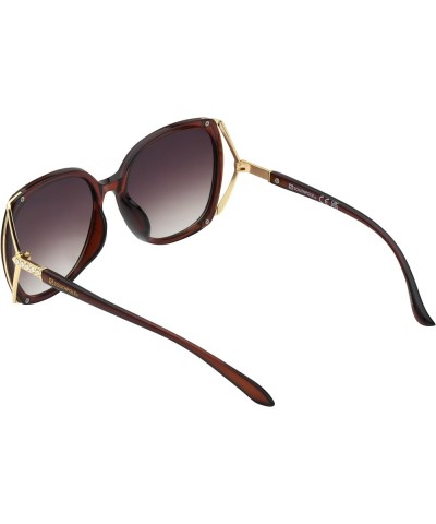 Women's 1092sp Glamorous Bling Uv400 Protective Square Sunglasses. Cool Gifts for Her, 57 Mm Brown $13.62 Square