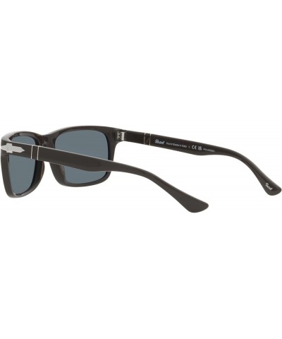 PO3048S Rectangular Sunglasses Solid Brown/Dark Blue Polarized $130.79 Rectangular