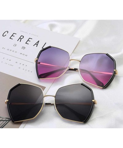 Retro Big Frame Women's Sunglasses, Men's Street Shooting Vacation Internet Celebrity Live Streaming Glasses (Color : A, Size...