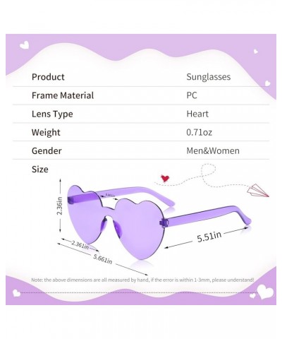 14 Pcs Heart Shaped Sunglasses for Women Heart Glasses Pack for Bachelorette Party Favor Valentines Gifts. Purple $9.87 Heart