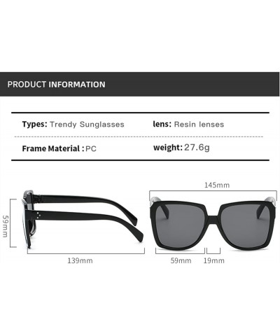 Large Frame Streetwear Sunglasses for Men and Women (Color : E, Size : Medium) Medium A $16.64 Designer