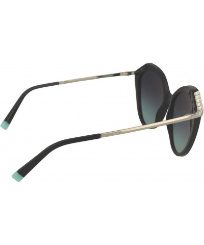 Woman Sunglasses Black Frame, Tiffany Blue Gradient Lenses, 55MM $73.78 Cat Eye