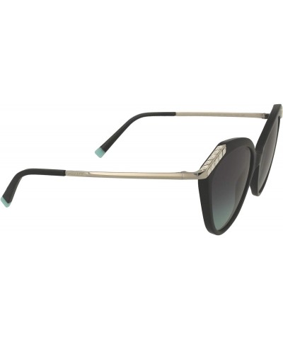 Woman Sunglasses Black Frame, Tiffany Blue Gradient Lenses, 55MM $73.78 Cat Eye