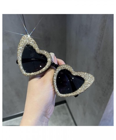 Heart Shaped Sunglasses for Women Retro Vintage Bling Rhinestone Sunglasses Bride Bridesmaid Glasses Wedding White $9.87 Desi...