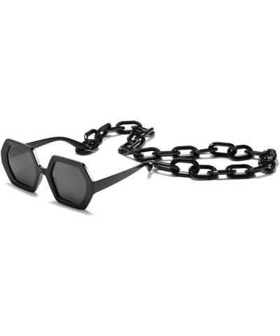 Chain Men and Women Fashion Glasses Outdoor Vacation Sunshade Party Decoration (Color : A, Size : Medium) Medium A $17.98 Des...