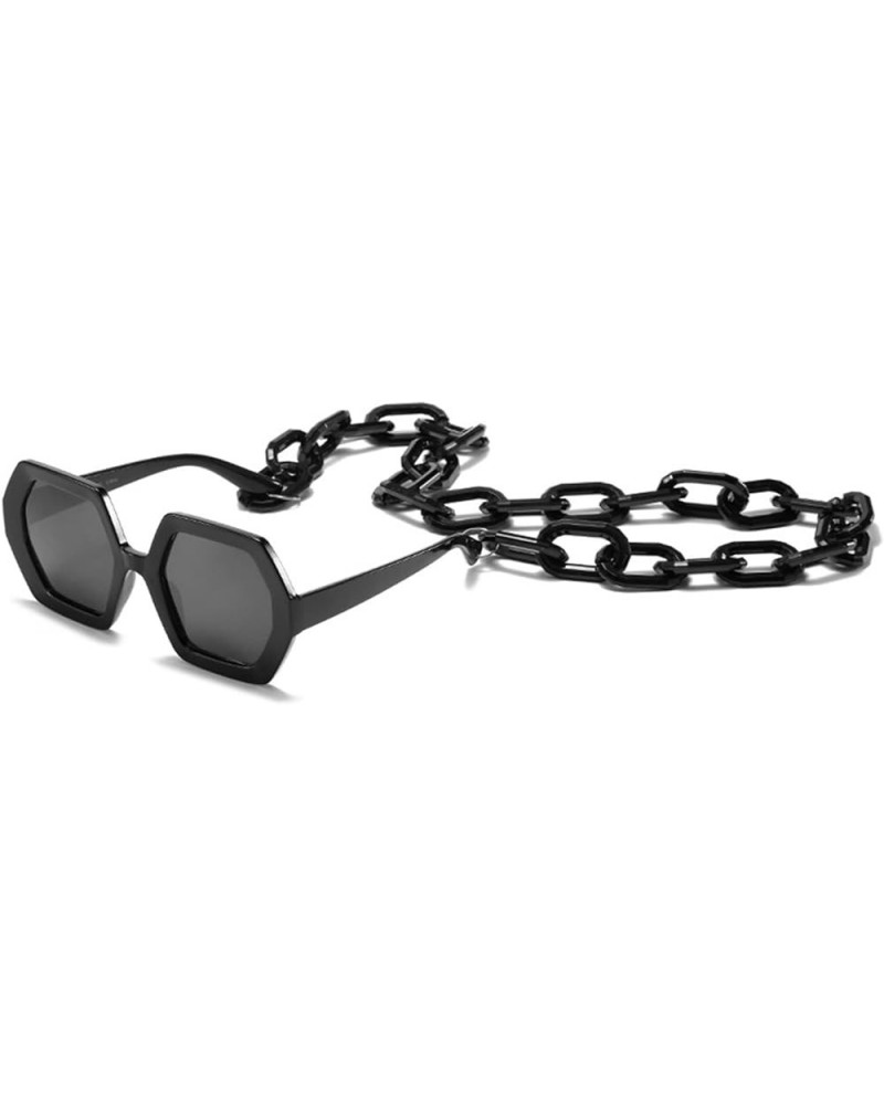 Chain Men and Women Fashion Glasses Outdoor Vacation Sunshade Party Decoration (Color : A, Size : Medium) Medium A $17.98 Des...