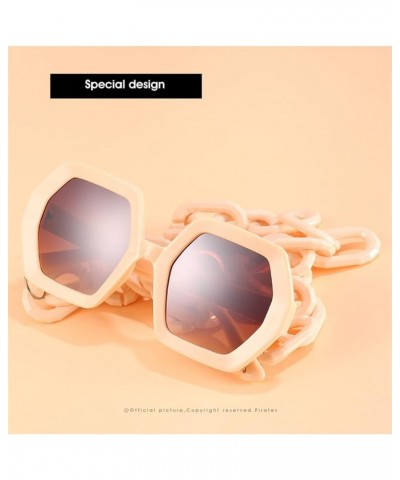 Chain Men and Women Fashion Glasses Outdoor Vacation Sunshade Party Decoration (Color : A, Size : Medium) Medium A $17.98 Des...