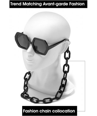 Chain Men and Women Fashion Glasses Outdoor Vacation Sunshade Party Decoration (Color : A, Size : Medium) Medium A $17.98 Des...