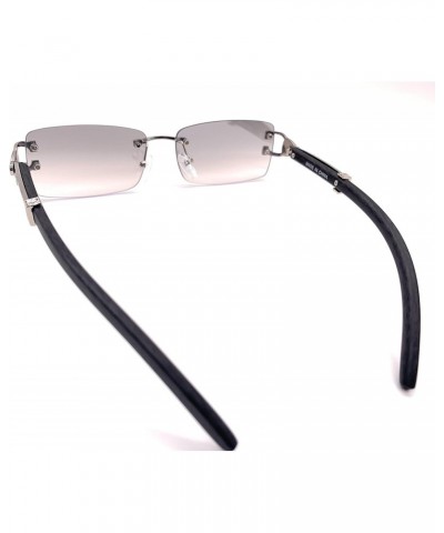 Executive Rimless Silver Black frame Eyeglasses / Sunglasses $12.36 Rimless