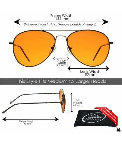 Classic Retro Aviator Blue Blocking Sunglasses Amber for Men and Women Gunmetal $10.34 Aviator