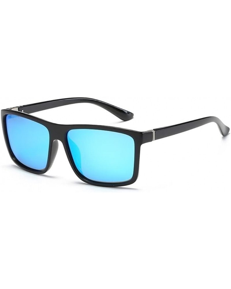 625 Plastic Sport Square Polarized Sunglasses Black+blue $13.49 Square