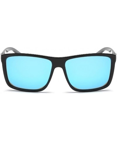 625 Plastic Sport Square Polarized Sunglasses Black+blue $13.49 Square