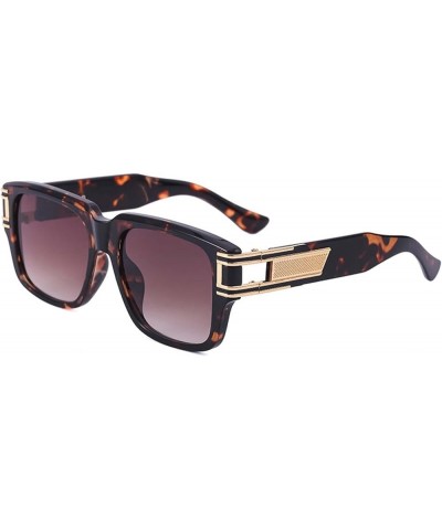 Retro Big Square Sunglasses Men's Outdoor Vacation Beach Decorative Glasses (Color : B, Size : Medium) Medium G $21.79 Square