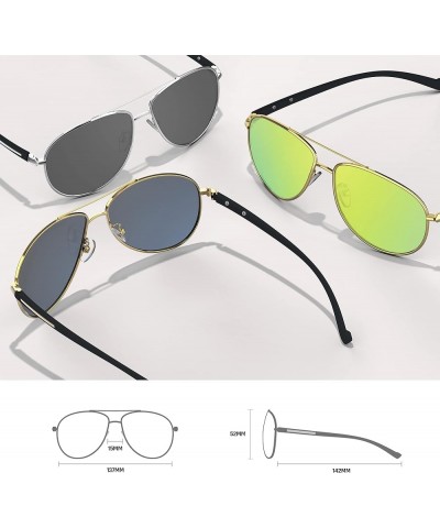 Aviator Sunglasses Classic Sunglasses Men Aviators Style, Polarized Sunglasses with Mirrored Lens Gold Frame & Gold Lens $11....