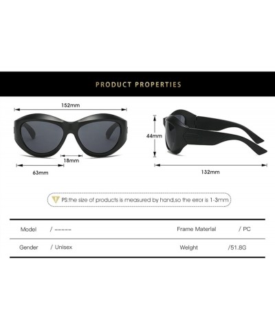 Large Frame Punk Riding Sunglasses for Men and Women (Color : 7, Size : 1) 1 9 $14.24 Designer