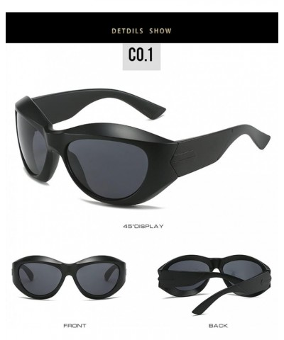 Large Frame Punk Riding Sunglasses for Men and Women (Color : 7, Size : 1) 1 9 $14.24 Designer