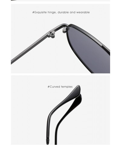 Metal Retro Punk Fashion Sunglasses for Men and Women (Color : C, Size : 1) 1 F $15.77 Designer