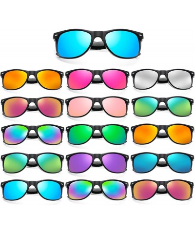 8/16/24 Neon Colors Sunglasses Wholesale Bulk Party Favors Retro Classic Glasses Birthday Pool Unisex Adult 16 Black Frame/Mi...