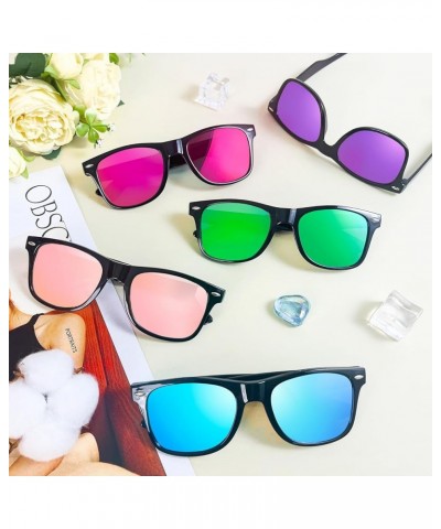 8/16/24 Neon Colors Sunglasses Wholesale Bulk Party Favors Retro Classic Glasses Birthday Pool Unisex Adult 16 Black Frame/Mi...