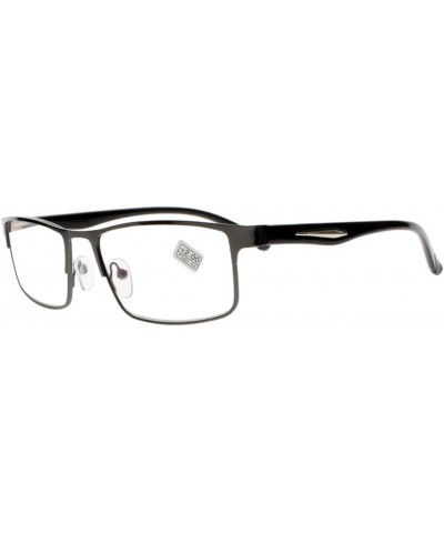 Mens Metal Rectangular Frame Vintage Nerd Geek Progressive Multifocal Reading Glasses Black UP+2.00, Down +350 $10.56 Rectang...