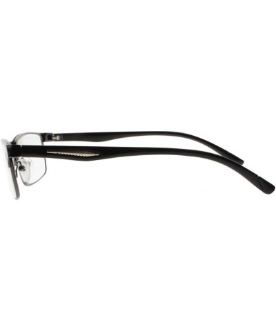 Mens Metal Rectangular Frame Vintage Nerd Geek Progressive Multifocal Reading Glasses Black UP+2.00, Down +350 $10.56 Rectang...