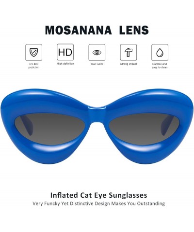 Inflated Cat Eye Sunglasses for Women Mod. Mia C6-blue $11.59 Cat Eye