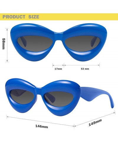 Inflated Cat Eye Sunglasses for Women Mod. Mia C6-blue $11.59 Cat Eye