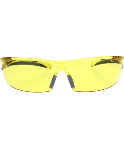 ANSI Z87.1 Wrap Around Mens Shatterproof Safety Glasses Yellow Lens $8.98 Rectangular