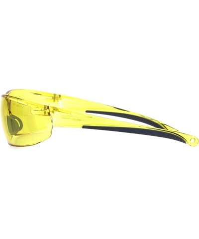 ANSI Z87.1 Wrap Around Mens Shatterproof Safety Glasses Yellow Lens $8.98 Rectangular