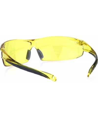 ANSI Z87.1 Wrap Around Mens Shatterproof Safety Glasses Yellow Lens $8.98 Rectangular