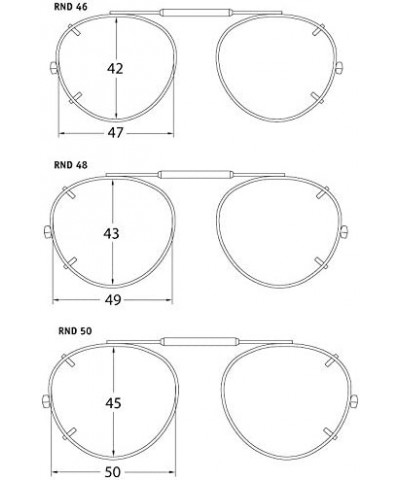 Visionaries Polarized Clip on Sunglasses - Round - Gun Frame - 50 x 45 Eye $23.40 Round