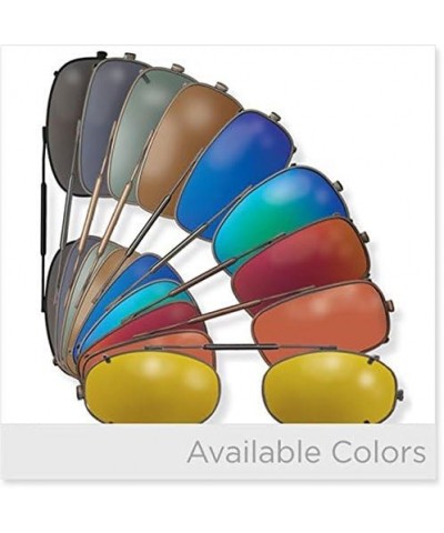 Visionaries Polarized Clip on Sunglasses - Round - Gun Frame - 50 x 45 Eye $23.40 Round