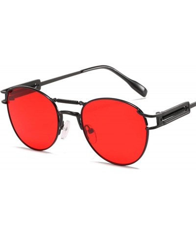 Punk Men and Women Metal Sunglasses (Color : D, Size : 1) 1 B $15.95 Designer