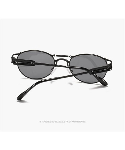 Punk Men and Women Metal Sunglasses (Color : D, Size : 1) 1 B $15.95 Designer