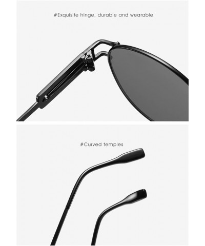 Punk Men and Women Metal Sunglasses (Color : D, Size : 1) 1 B $15.95 Designer