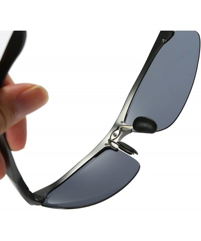 Classic Aviator Sunglasses Polarized Al-Mg alloy Driving Sunglasses 100% UV Blocking Silver Multicolor $16.28 Butterfly